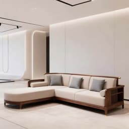 Ghế sofa góc gỗ đệm nỉ VUADECOR VS125 1