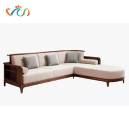 Ghế sofa góc gỗ đệm nỉ VUADECOR VS125 6