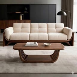Ghế sofa gỗ tự nhiên đệm nỉ, da VUADECOR VS127 7