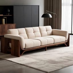 Ghế sofa gỗ tự nhiên đệm nỉ, da VUADECOR VS127 3