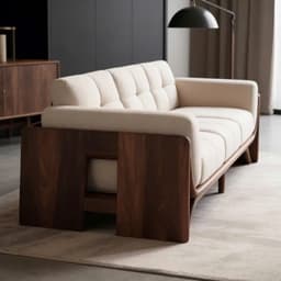 Ghế sofa gỗ tự nhiên đệm nỉ, da VUADECOR VS127 5