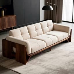 Ghế sofa gỗ tự nhiên đệm nỉ, da VUADECOR VS127 2