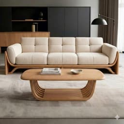 Ghế sofa gỗ tự nhiên đệm nỉ, da VUADECOR VS127 8