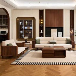 Ghế sofa gỗ tự nhiên đệm nỉ, da VUADECOR VS128 4