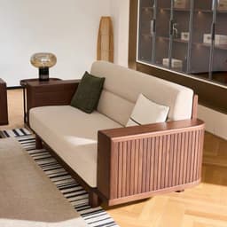 Ghế sofa gỗ tự nhiên đệm nỉ, da VUADECOR VS128 5