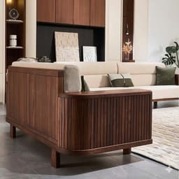 Ghế sofa gỗ tự nhiên đệm nỉ, da VUADECOR VS128 7