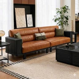 Ghế sofa gỗ tự nhiên đệm nỉ, da VUADECOR VS128 9