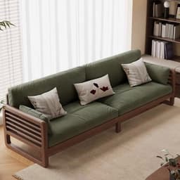Ghế sofa gỗ tự nhiên đệm nỉ, da VUADECOR VS129 3