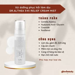 Xịt khoáng dưỡng da phục hồi Dr.Althea 345 relief cream mist 100ML 6