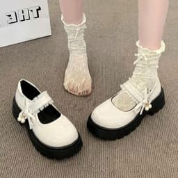 Giày Đốc Đinh Nữ, Giày Nữ 2 Màu Đế Cao 5cm Dễ Phối Đồ N51. 6