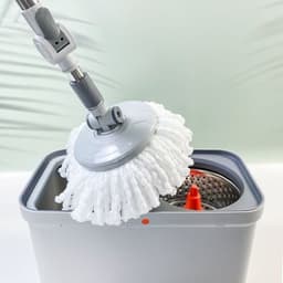 Bộ cây lau nhà LocknLock ETM440GRY xoay 360 độ có thùng vắt, 2 bông lau, hàng chính hãng - JoyMall 4