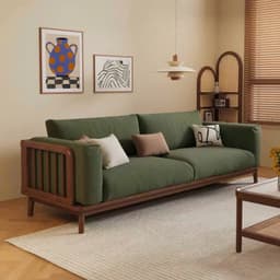 Ghế sofa gỗ tự nhiên đệm nỉ, da VUADECOR VS130 4