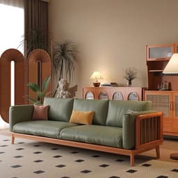 Ghế sofa gỗ tự nhiên đệm nỉ, da VUADECOR VS130 7