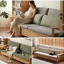 Ghế sofa gỗ tự nhiên có ngăn kéo VUADECOR VS131 5