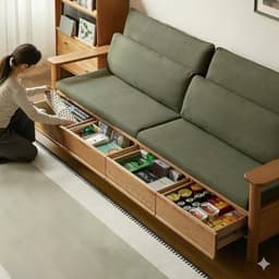 Ghế sofa gỗ tự nhiên có ngăn kéo VUADECOR VS131 7