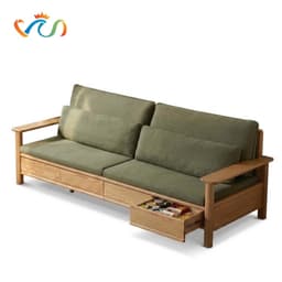 Ghế sofa gỗ tự nhiên có ngăn kéo VUADECOR VS131 1