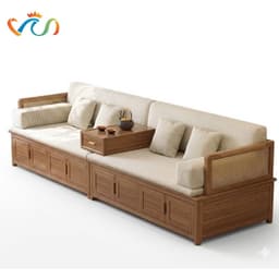 Ghế sofa gỗ tự nhiên phối mây VUADECOR VS132 1