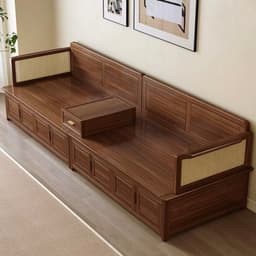 Ghế sofa gỗ tự nhiên phối mây VUADECOR VS132 3