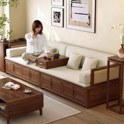 Ghế sofa gỗ tự nhiên phối mây VUADECOR VS132 4