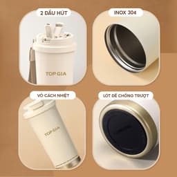 Bình Giữ Nhiệt TopGia Premium 500ml Inox 304 – Sang Trọng, Tiện Dụng, Giữ Nhiệt Lâu, thiết kế dây đeo tiện lợi. 6