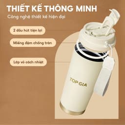 Bình Giữ Nhiệt TopGia Premium 500ml Inox 304 – Sang Trọng, Tiện Dụng, Giữ Nhiệt Lâu, thiết kế dây đeo tiện lợi. 4