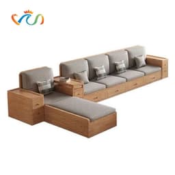 Bộ Ghế sofa gỗ tự nhiên có ngăn để đồ VUADECOR VS134 1