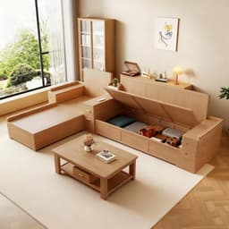 Bộ Ghế sofa gỗ tự nhiên có ngăn để đồ VUADECOR VS134 4