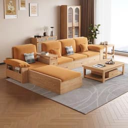 Bộ Ghế sofa gỗ tự nhiên có ngăn để đồ VUADECOR VS135 8
