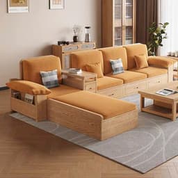 Bộ Ghế sofa gỗ tự nhiên có ngăn để đồ VUADECOR VS135 3