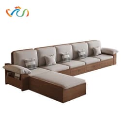 Bộ Ghế sofa gỗ tự nhiên có ngăn để đồ VUADECOR VS135 1