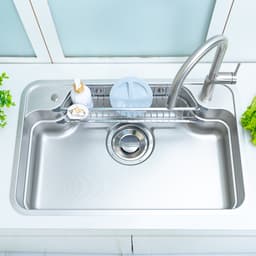 Chậu rửa bát 1 hố Nobinox ARVO B180 inox 304 vân siêu mịn chống xước 80x50cm - Tặng kèm phụ kiện 3