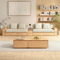 Bộ Ghế sofa gỗ tự nhiên có ngăn kéo VUADECOR VS136 5