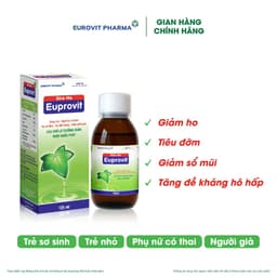 Siro Ho Euprovit - Giúp Giảm Ho, Sổ Mũi, Hỗ Trợ Giảm Nguy Cơ Viêm Đường Hô Hấp 4