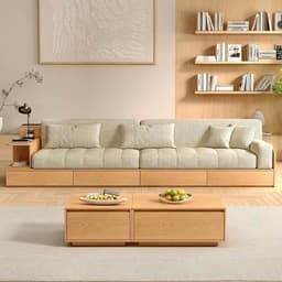 Bộ Ghế sofa gỗ tự nhiên có ngăn kéo VUADECOR VS137 6