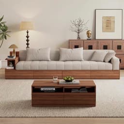 Bộ Ghế sofa gỗ tự nhiên có ngăn kéo VUADECOR VS137 9