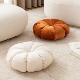 [Hàng sẵn] Gối tựa lưng sofa đệm tròn ngồi bệt hình bí ngô bánh xe sang chảnh, vải nhung cao cấp 6