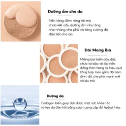 Phấn Nước Lime V Collagen Ample Cushion SPF50+ PA+++ 20g Chống Nắng Dưỡng Ẩm Skin House 2