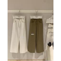 [SẴN] 𝑻𝒉𝒆𝑴𝒂𝒚 x 𝐖𝐆𝐖𝐄/ Quần Kaki Suông Mềm WG.WE 9145, Quần Kaki Nữ Ống Rộng Lưng Cao Dài 102cm 2