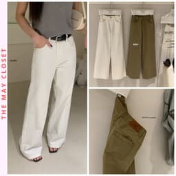 [SẴN] 𝑻𝒉𝒆𝑴𝒂𝒚 x 𝐖𝐆𝐖𝐄/ Quần Kaki Suông Mềm WG.WE 9145, Quần Kaki Nữ Ống Rộng Lưng Cao Dài 102cm 1