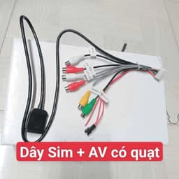 Phụ kiện cho màn Android có bán lẻ: Dây nguồn, Dây sim AV có quạt, Ăng ten 4G, Dây USB, Dây cam lùi 6