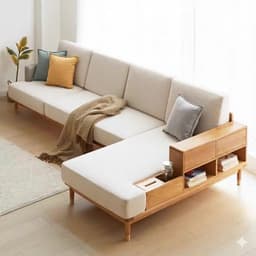 Bộ Ghế sofa góc gỗ tự nhiên VUADECOR VS139 6