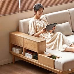 Bộ Ghế sofa góc gỗ tự nhiên VUADECOR VS139 7