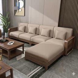 Bộ Ghế sofa gỗ tự nhiên VUADECOR VS140 5