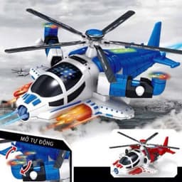 Đồ chơi máy bay trực thăng dùng pin nhạc đèn xoay 360 độ 9