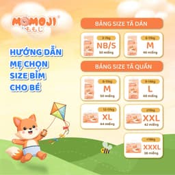 [Quà Đặc biệt ] Combo 2 bịch Tã/Bỉm dán/ Quần Momoji Extra Soft cao  cấp mỏng mềm siêu thấm hút 2