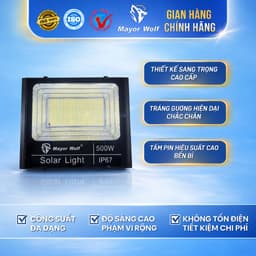 Đèn Pha NLMT 500W Mayor Wolf SMD IP67 Đèn Năng Lượng Mặt Trời Ngoài Trời Siêu Sáng 5