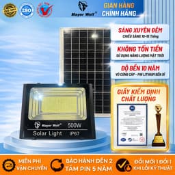 Đèn Pha NLMT 500W Mayor Wolf SMD IP67 Đèn Năng Lượng Mặt Trời Ngoài Trời Siêu Sáng 1