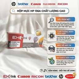 Hộp Mực Eko Ink 136A W1360A Có Chip Cho HP M211D M211DW M236DW M236SDW In Đậm Nét MIVDO 2