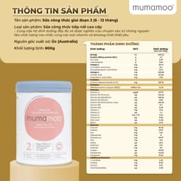 [DATE SAU 1/2028] Sữa Mumamoo Úc 800g hỗ trợ bé PT toàn diện 4