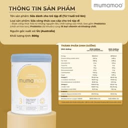 [DATE SAU 1/2028] Sữa Mumamoo Úc 800g hỗ trợ bé PT toàn diện 5